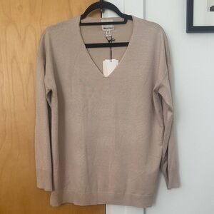 NWT Beige V-Neck Sweater